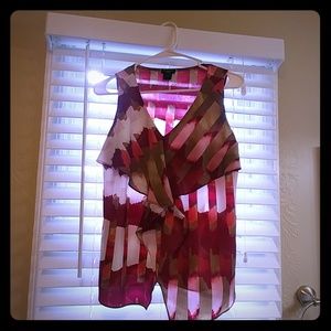 Pink/Purple Print Ann Taylor Blouse